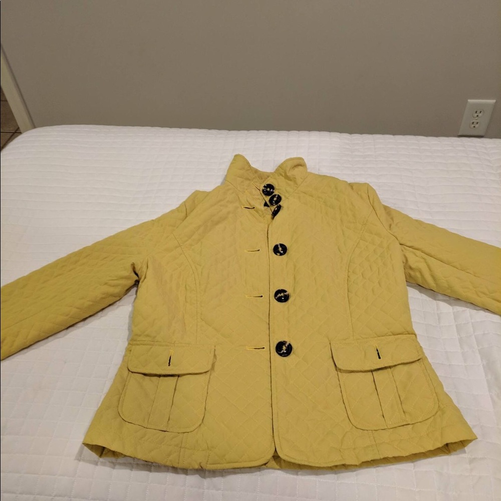 Chartreuse lightweight quilted jacket